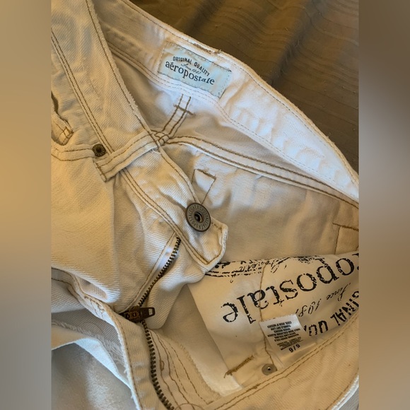 White Aeropostale shorts jean denim medium - Picture 2 of 8